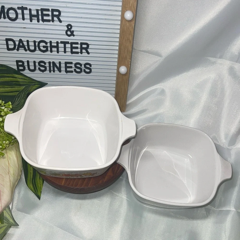 Corning Ware Spice of Life P-43-B & P-41-B Baking Dish Set Vintage